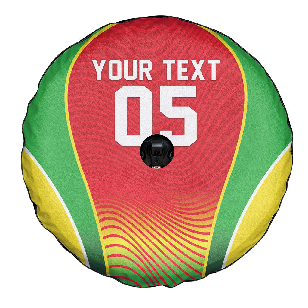 Custom Guyana 2026 Cricket Spare Tire Cover Come On Warriors