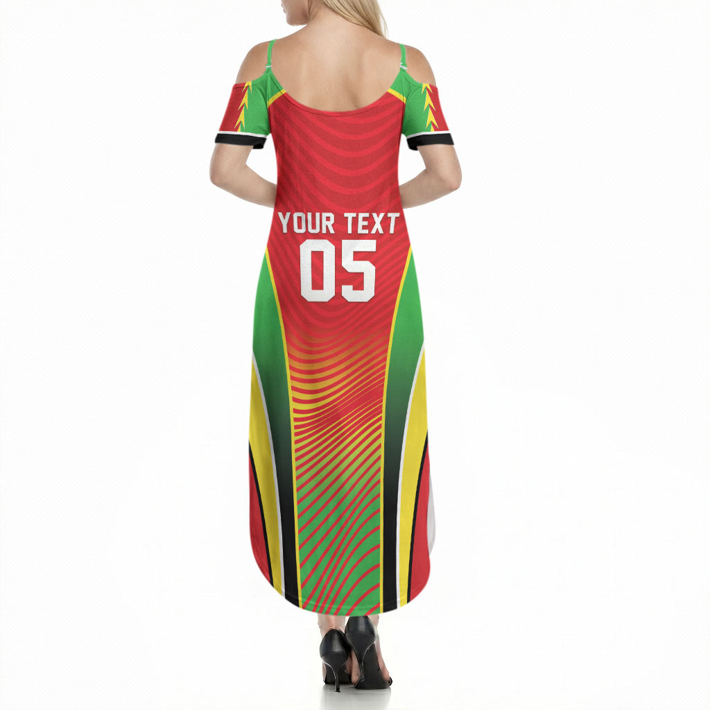 Custom Guyana 2026 Cricket Summer Maxi Dress Come On Warriors