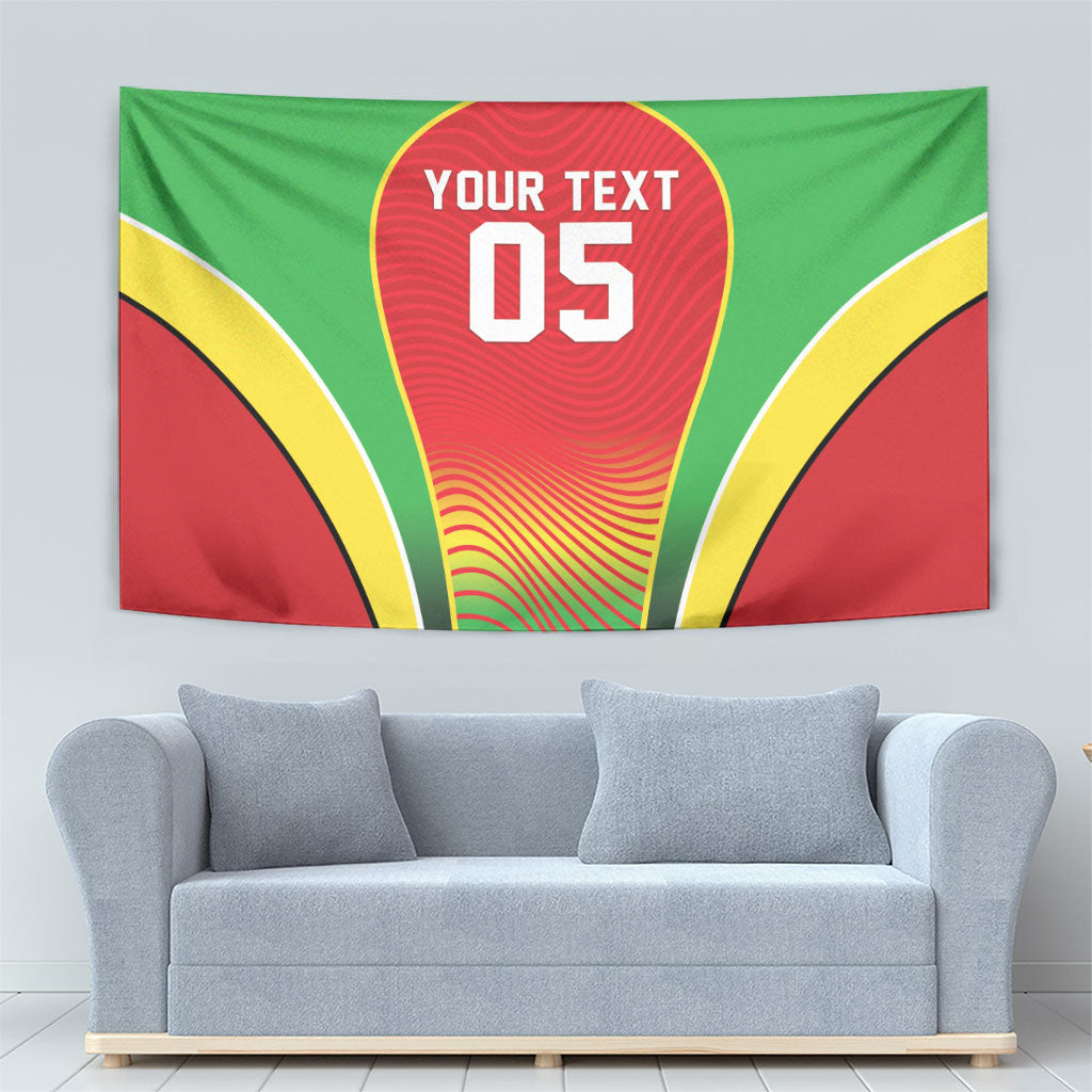 Custom Guyana 2026 Cricket Tapestry Come On Warriors