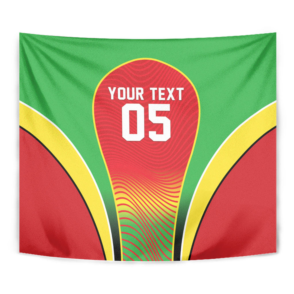 Custom Guyana 2026 Cricket Tapestry Come On Warriors