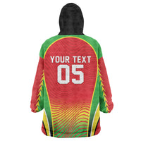 Custom Guyana 2026 Cricket Wearable Blanket Hoodie Come On Warriors