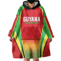 Custom Guyana 2026 Cricket Wearable Blanket Hoodie Come On Warriors