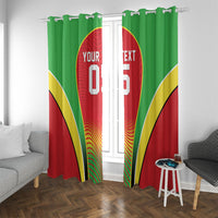 Custom Guyana 2026 Cricket Window Curtain Come On Warriors