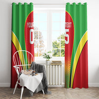 Custom Guyana 2026 Cricket Window Curtain Come On Warriors