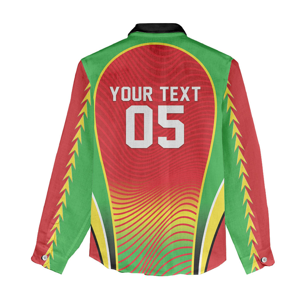 Custom Guyana 2026 Cricket Women Casual Shirt Come On Warriors