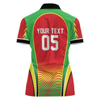 Custom Guyana 2026 Cricket Women Polo Shirt Come On Warriors