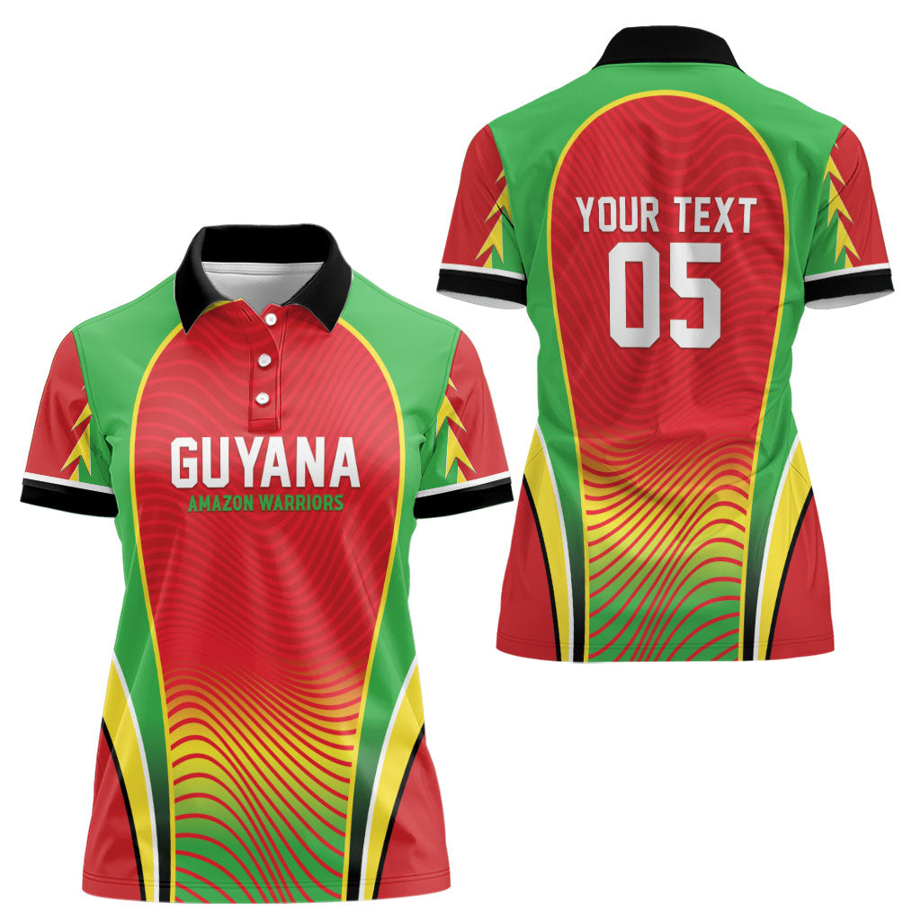 Custom Guyana 2026 Cricket Women Polo Shirt Come On Warriors