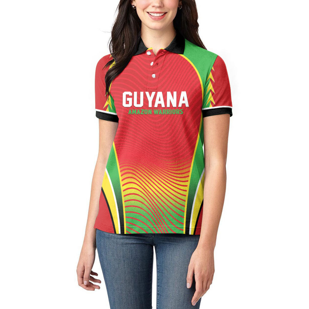 Custom Guyana 2026 Cricket Women Polo Shirt Come On Warriors