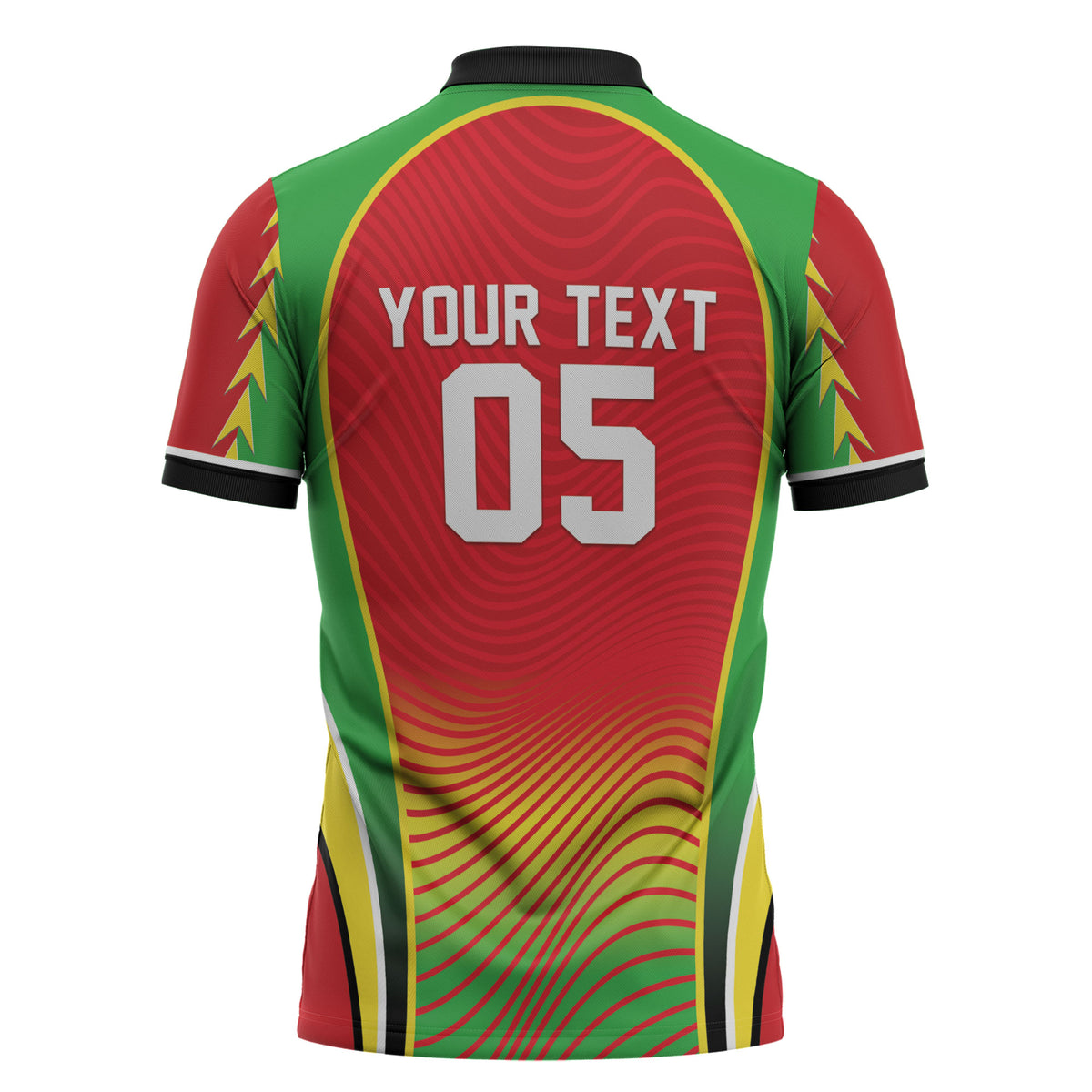 Custom Guyana 2026 Cricket Zipper Polo Shirt Come On Warriors