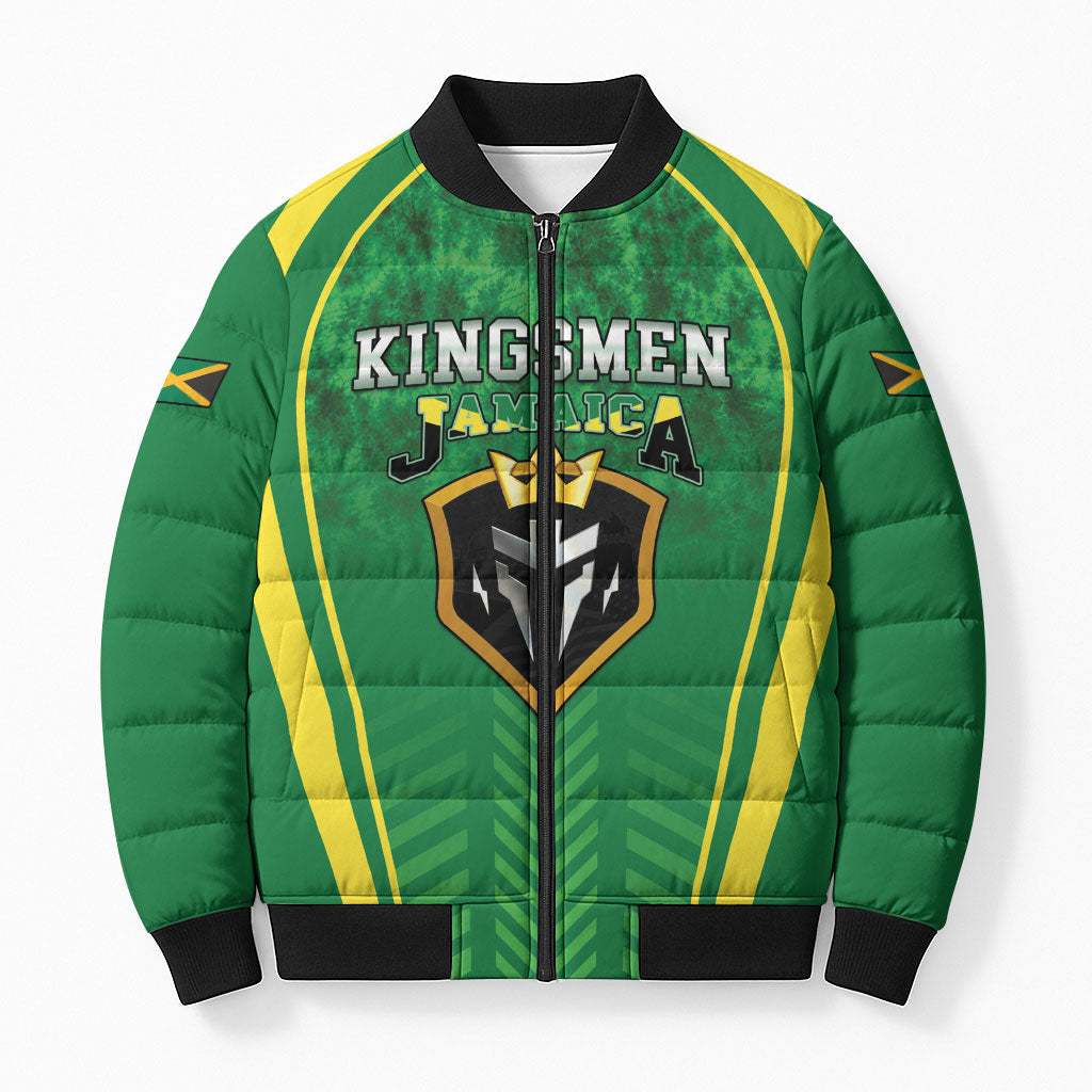 Custom Jamaica 2026 Cricket Bomber Puffer Jacket Go Champions