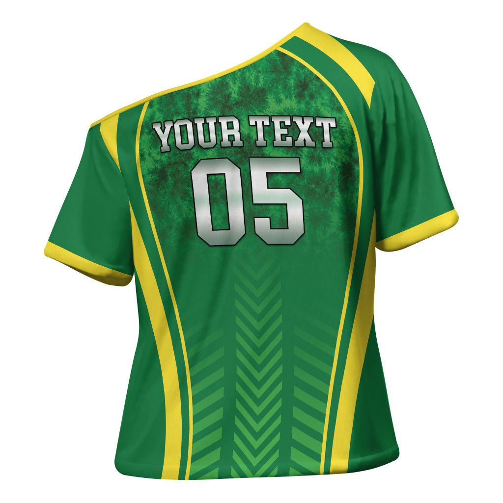 Custom Jamaica 2026 Cricket Cross Shoulder Shirt Go Champions