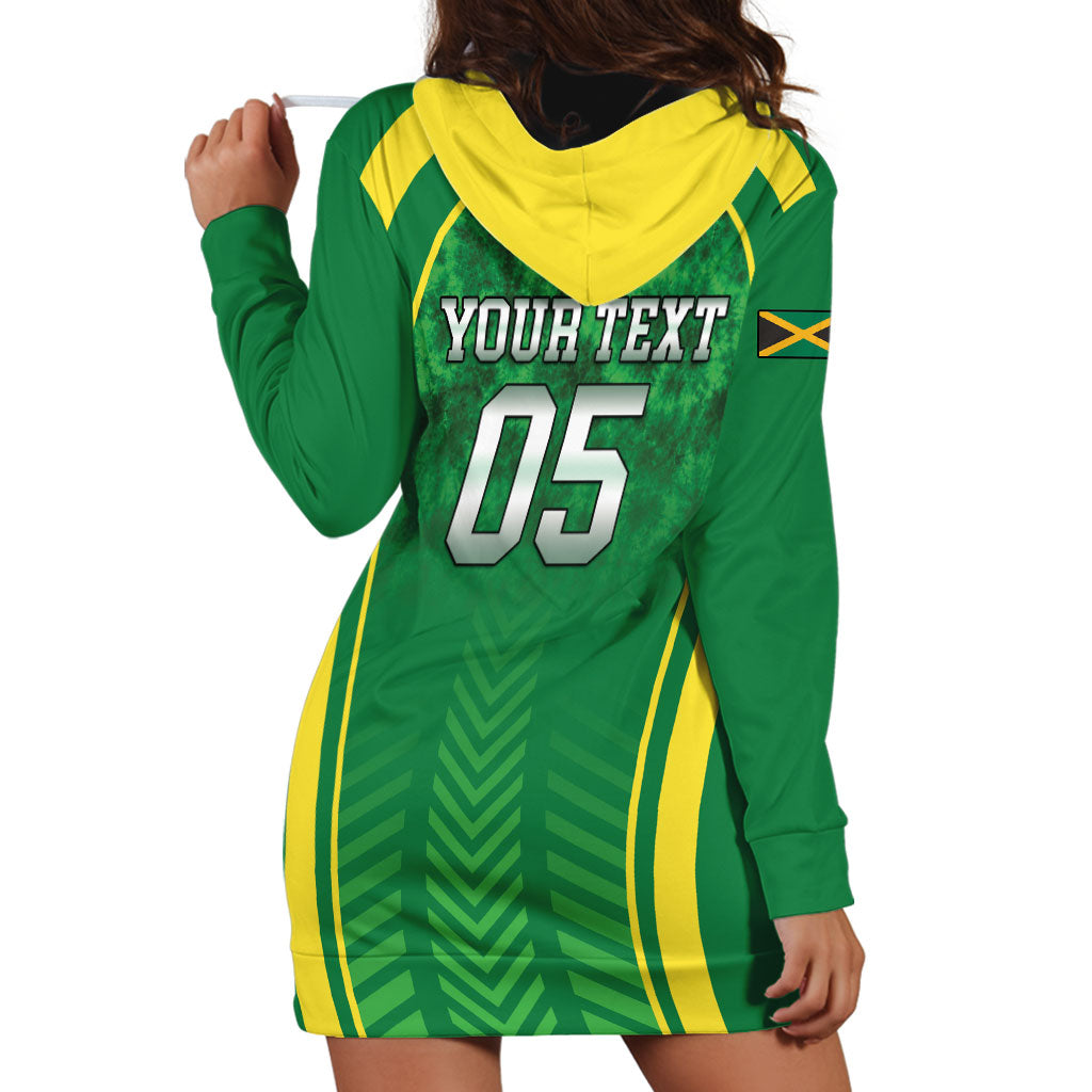 Custom Jamaica 2026 Cricket Hoodie Dress Go Champions