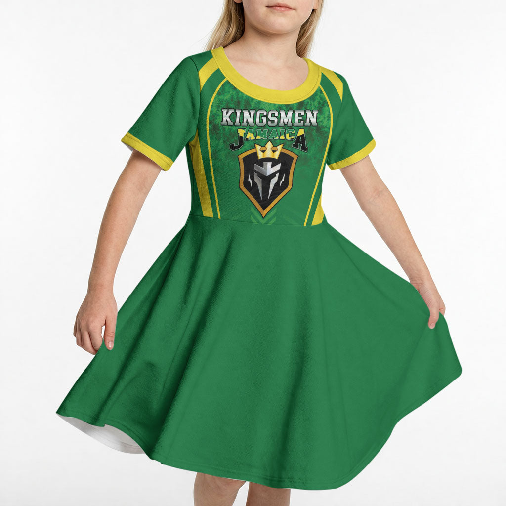 Custom Jamaica 2026 Cricket Kid Short Sleeve Dress Go Champions
