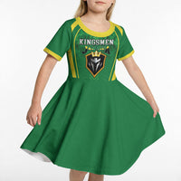 Custom Jamaica 2026 Cricket Kid Short Sleeve Dress Go Champions