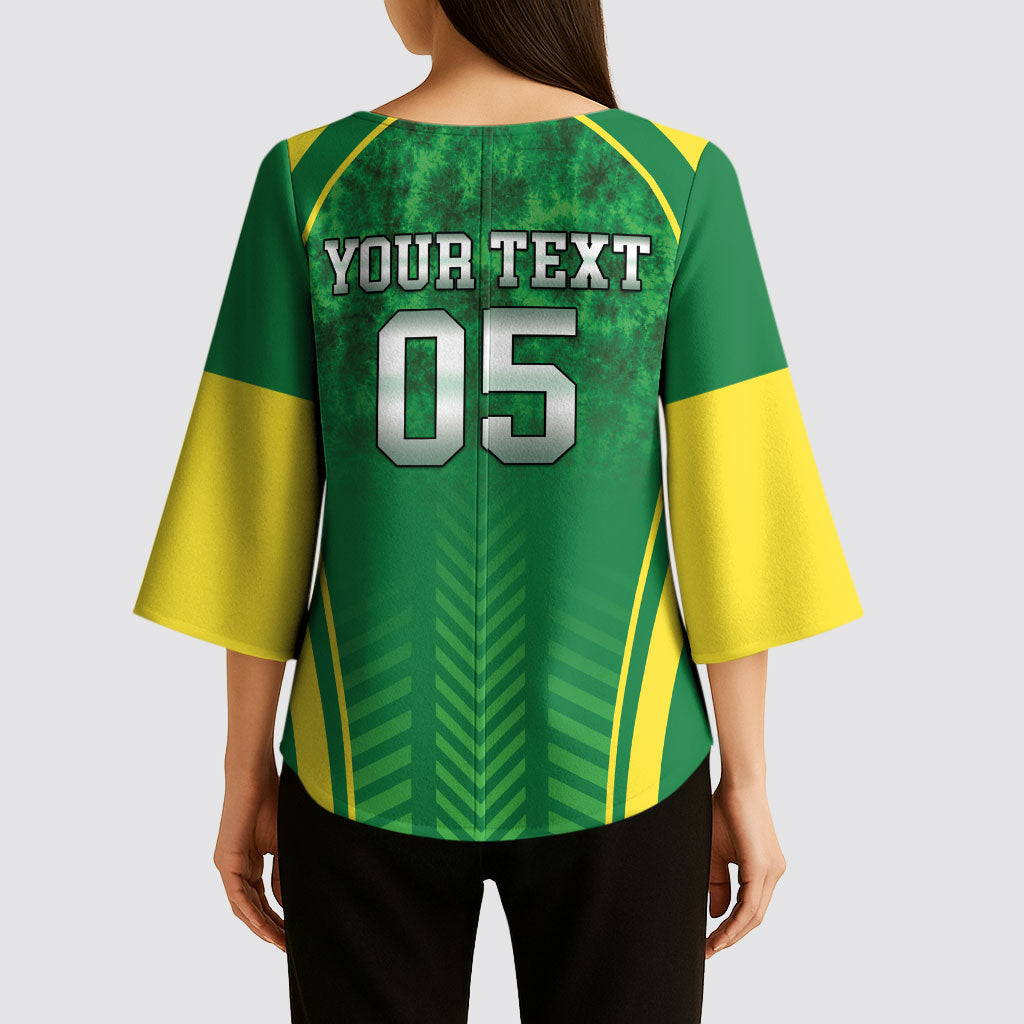 Custom Jamaica 2026 Cricket Kimono Sleeve Blouse Go Champions