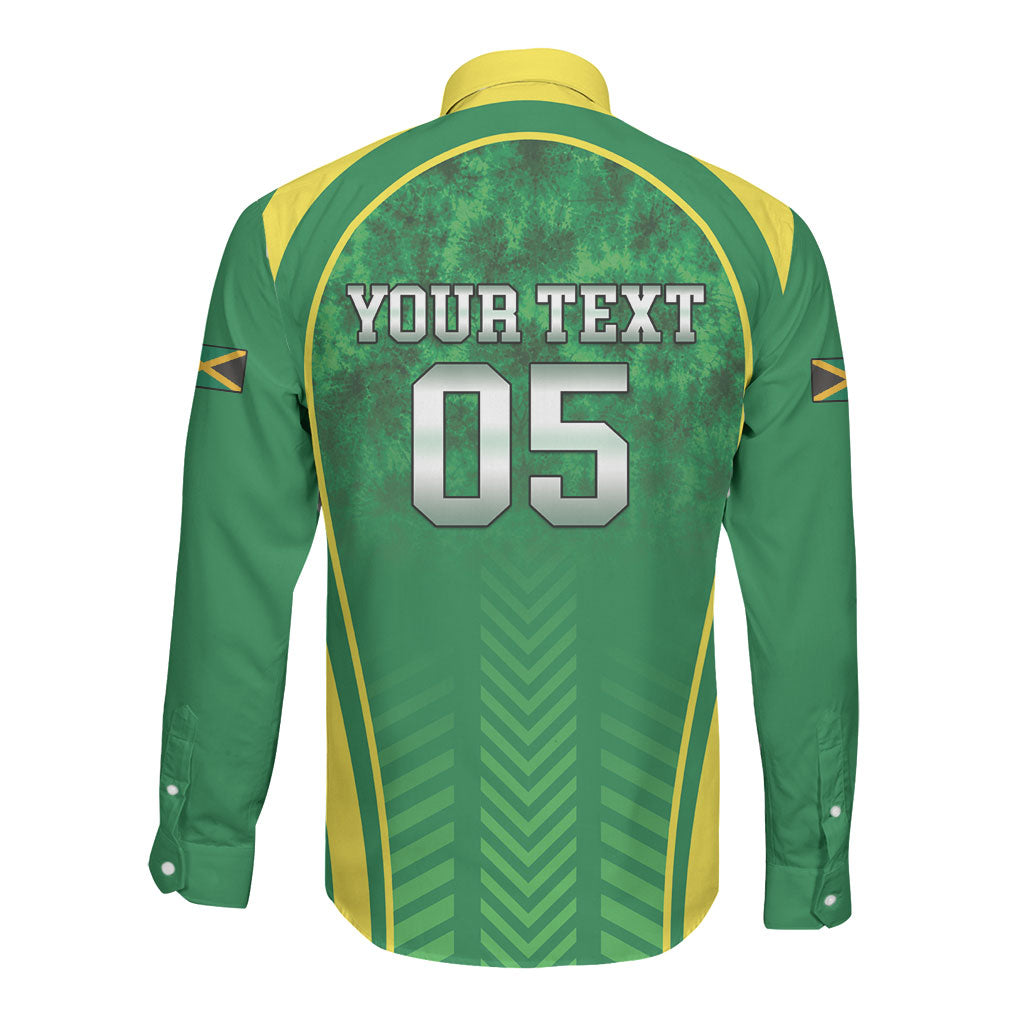 Custom Jamaica 2026 Cricket Long Sleeve Button Shirt Go Champions