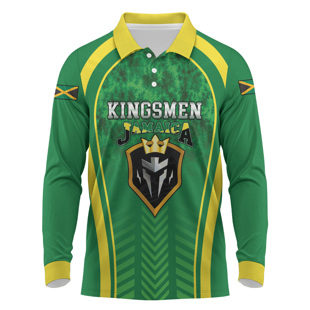 Custom Jamaica 2026 Cricket Long Sleeve Polo Shirt Go Champions