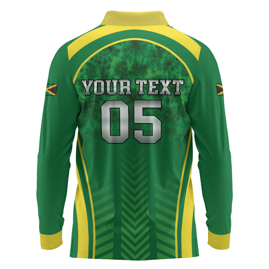 Custom Jamaica 2026 Cricket Long Sleeve Polo Shirt Go Champions