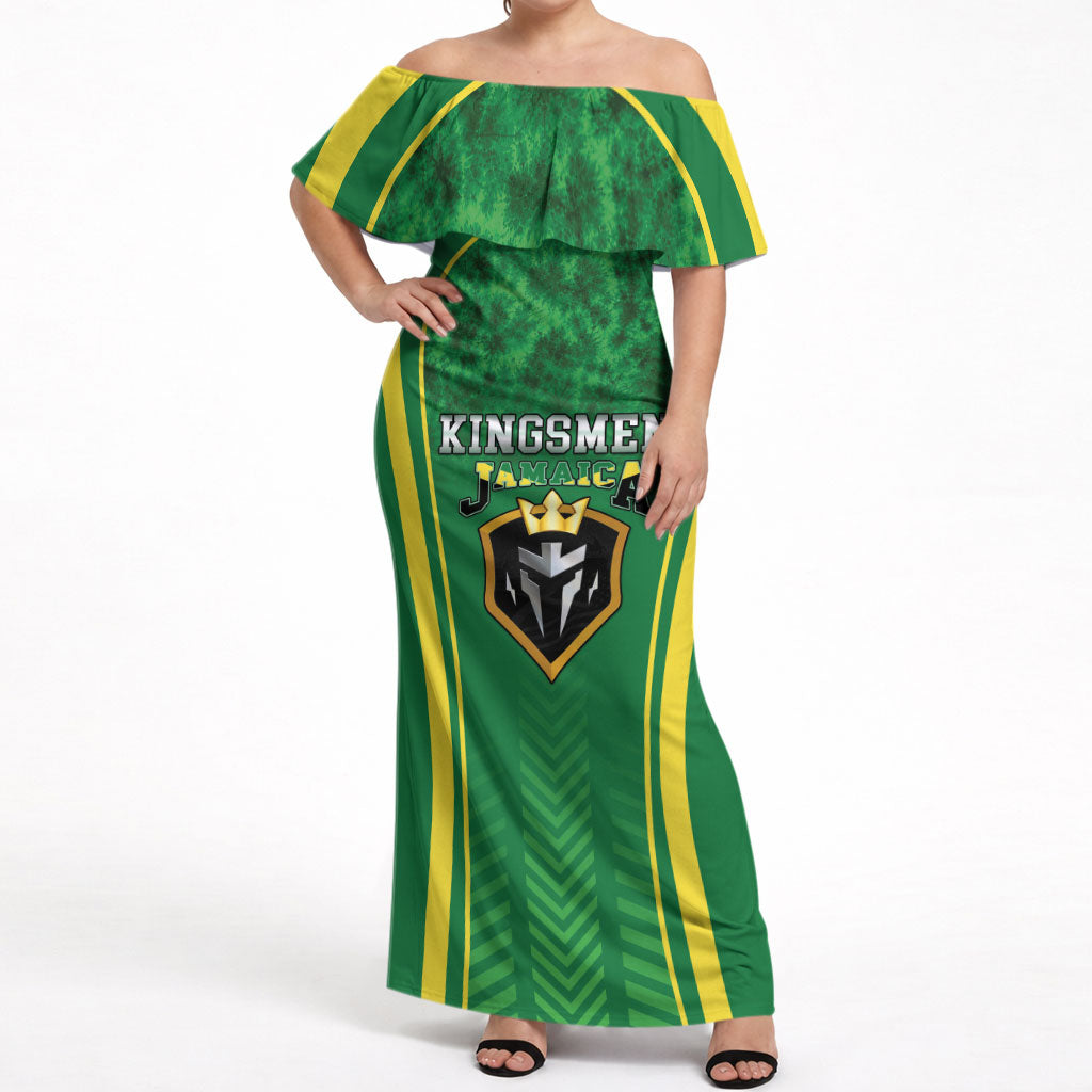 Custom Jamaica 2026 Cricket Off Shoulder Maxi Dress Go Champions