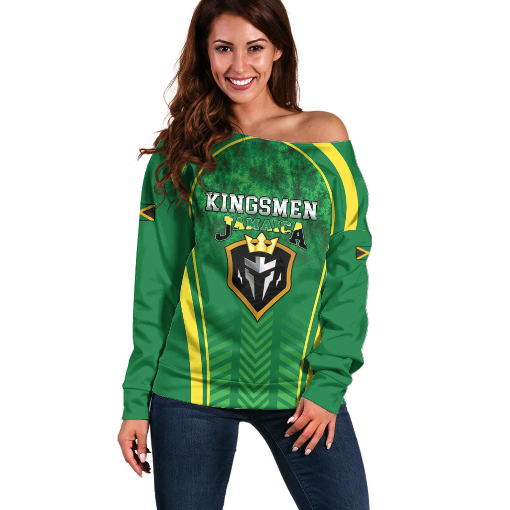 Custom Jamaica 2026 Cricket Off Shoulder Sweater Go Champions