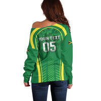 Custom Jamaica 2026 Cricket Off Shoulder Sweater Go Champions
