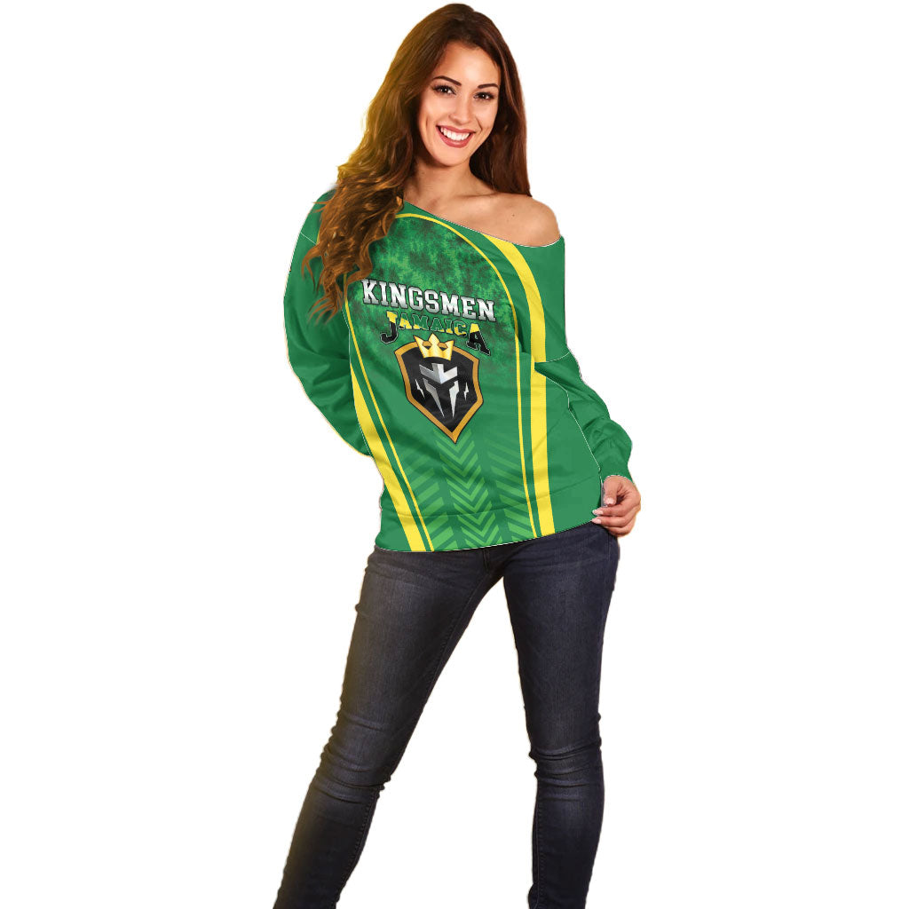 Custom Jamaica 2026 Cricket Off Shoulder Sweater Go Champions