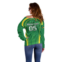 Custom Jamaica 2026 Cricket Off Shoulder Sweater Go Champions