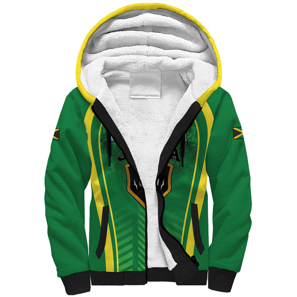 Custom Jamaica 2026 Cricket Sherpa Hoodie Go Champions