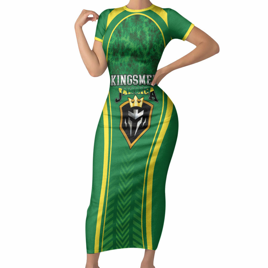 Custom Jamaica 2026 Cricket Short Sleeve Bodycon Dress Go Champions