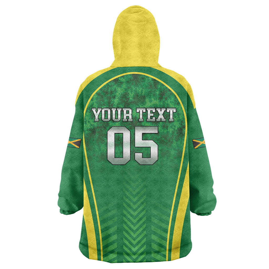 Custom Jamaica 2026 Cricket Wearable Blanket Hoodie Go Champions