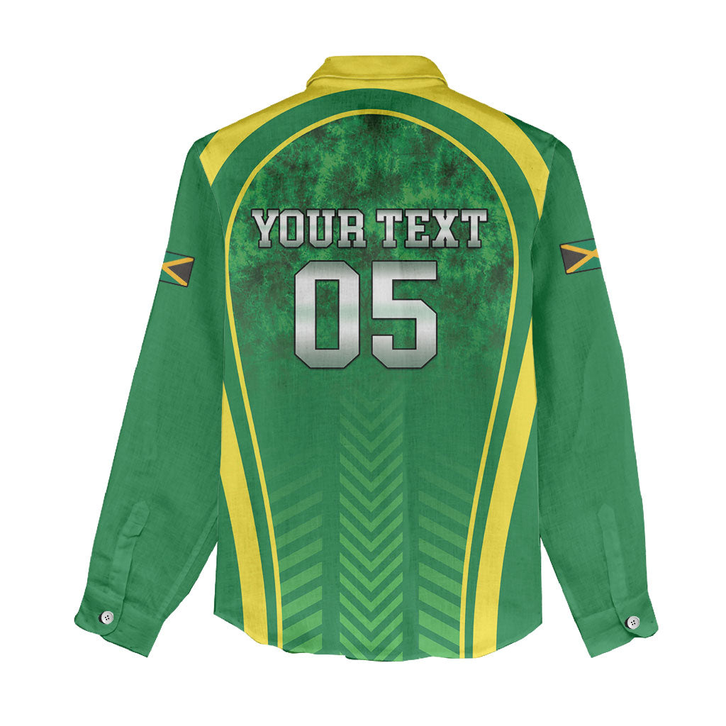 Custom Jamaica 2026 Cricket Women Casual Shirt Go Champions