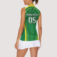 Custom Jamaica 2026 Cricket Women Sleeveless Polo Shirt Go Champions
