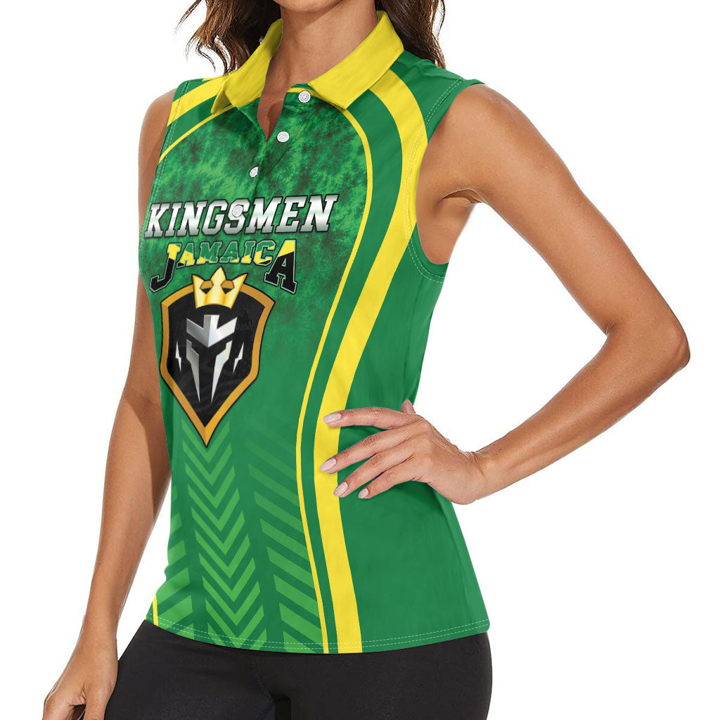 Custom Jamaica 2026 Cricket Women Sleeveless Polo Shirt Go Champions