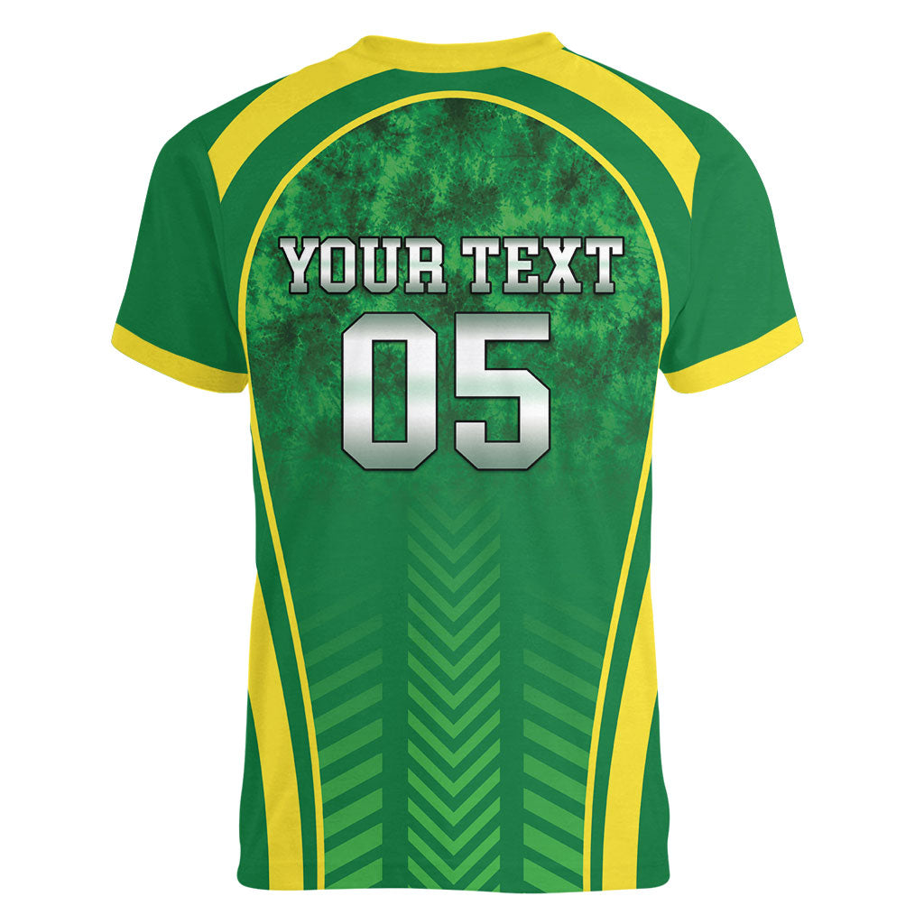 Custom Jamaica 2026 Cricket Women V-Neck T-Shirt Go Champions