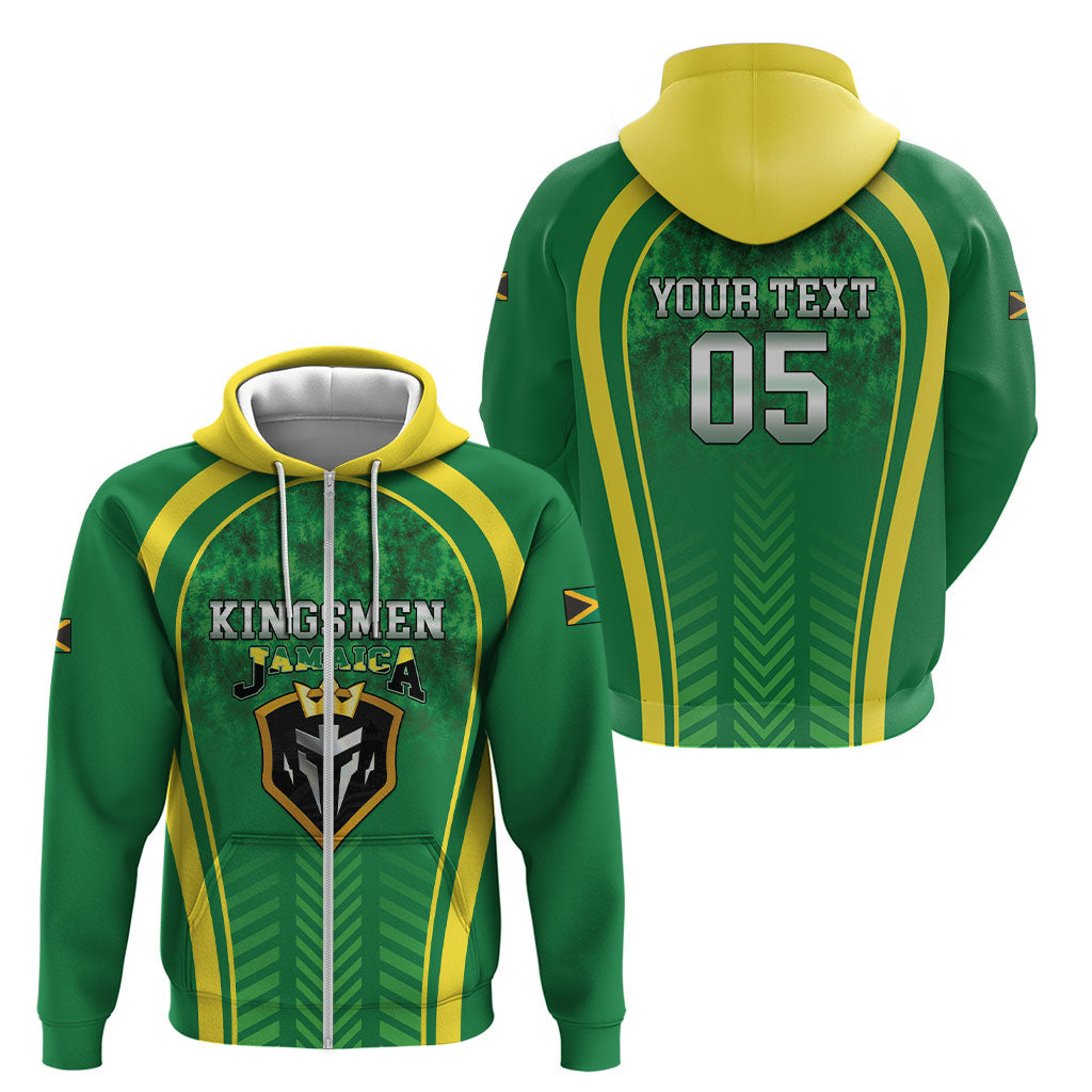 Custom Jamaica 2026 Cricket Zip Hoodie Go Champions