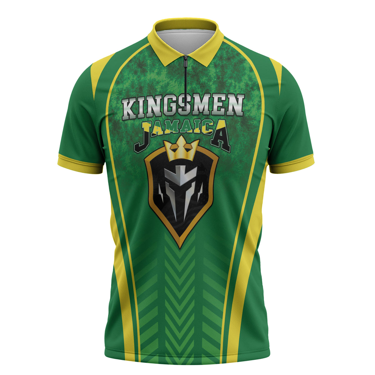 Custom Jamaica 2026 Cricket Zipper Polo Shirt Go Champions