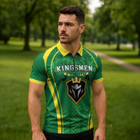 Custom Jamaica 2026 Cricket Zipper Polo Shirt Go Champions