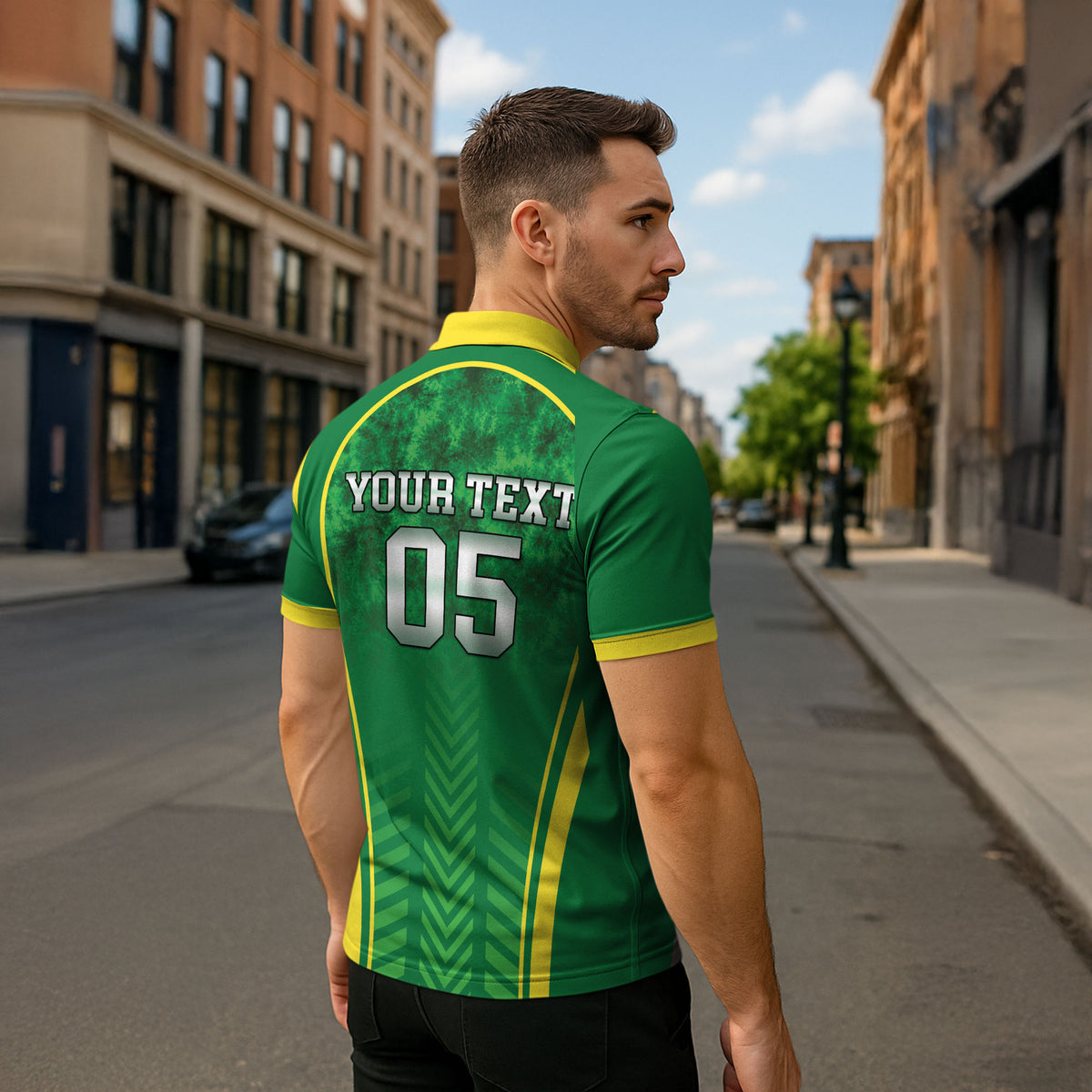 Custom Jamaica 2026 Cricket Zipper Polo Shirt Go Champions