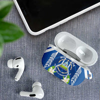 Nicaragua Independence Day 1821 AirPods Case Coat Of Arms With Plumeria - Wonder Print Shop