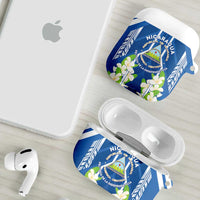 Nicaragua Independence Day 1821 AirPods Case Coat Of Arms With Plumeria - Wonder Print Shop