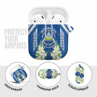 Nicaragua Independence Day 1821 AirPods Case Coat Of Arms With Plumeria - Wonder Print Shop