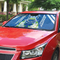 Nicaragua Independence Day 1821 Auto Sun Shade Coat Of Arms With Plumeria - Wonder Print Shop