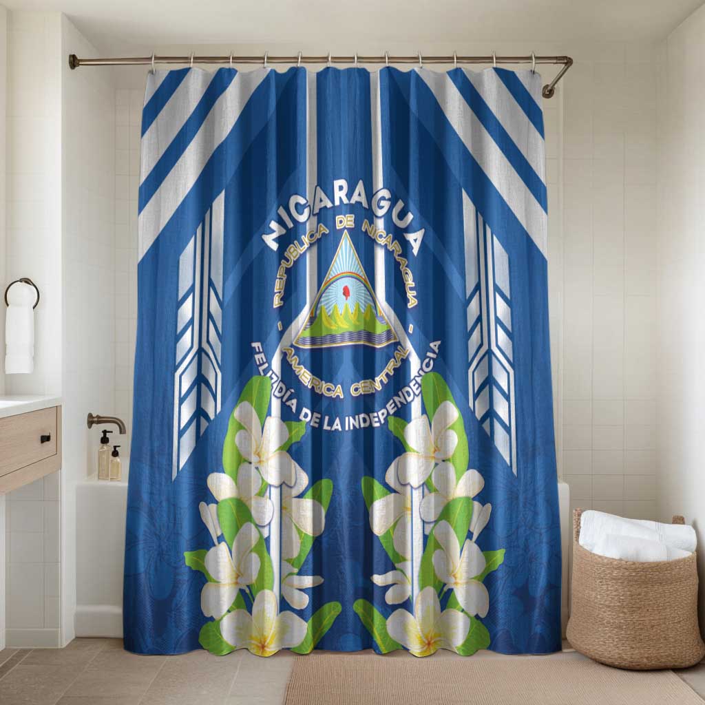Nicaragua Independence Day 1821 Bathroom Set Coat Of Arms With Plumeria - Wonder Print Shop