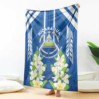 Nicaragua Independence Day 1821 Blanket Coat Of Arms With Plumeria - Wonder Print Shop