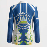 Nicaragua Independence Day 1821 Blazer Coat Of Arms With Plumeria - Wonder Print Shop