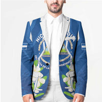 Nicaragua Independence Day 1821 Blazer Coat Of Arms With Plumeria - Wonder Print Shop