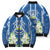 Nicaragua Independence Day 1821 Bomber Puffer Jacket Coat Of Arms With Plumeria - Wonder Print Shop