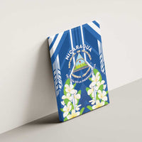 Nicaragua Independence Day 1821 Canvas Wall Art Coat Of Arms With Plumeria - Wonder Print Shop