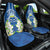 Nicaragua Independence Day 1821 Car Seat Cover Coat Of Arms With Plumeria - Wonder Print Shop