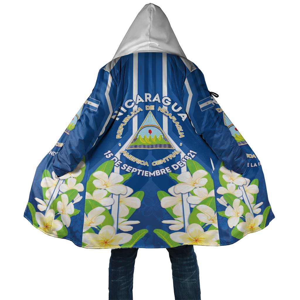 Nicaragua Independence Day 1821 Cloak Coat Of Arms With Plumeria - Wonder Print Shop